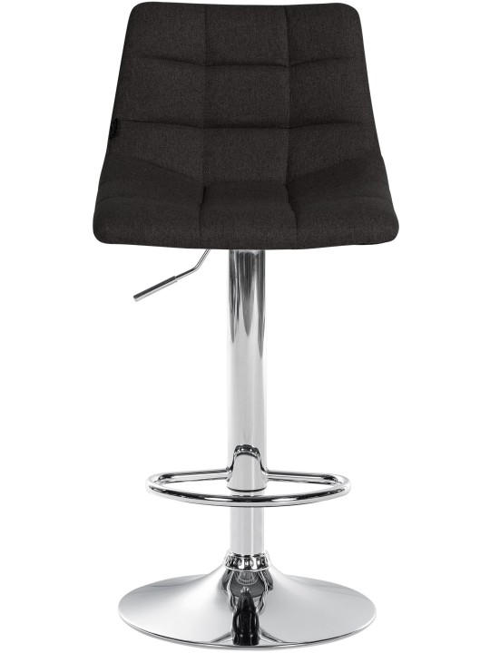 2 db bárszék készlet Jerry króm szövetből, fekete