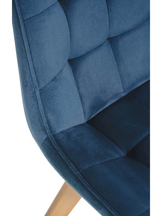 2 db Brook bársony szék készlet, kék