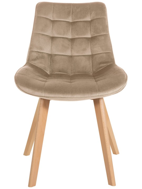 2 db Brook bársony szék készlet, barna