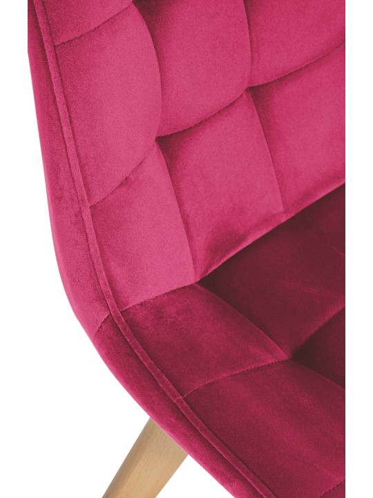 2 db Brook bársony szék készlet, piros