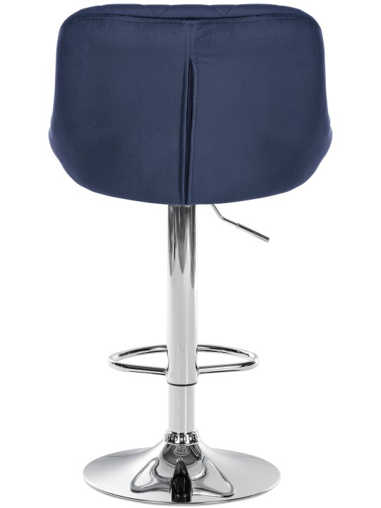 2 db bárszék Lazio bársony króm készlet, kék