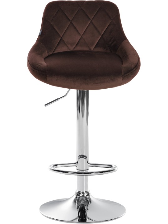 2 db bárszék Lazio bársony króm készlet, barna 2 db bárszék Lazio bársony króm készlet, barna