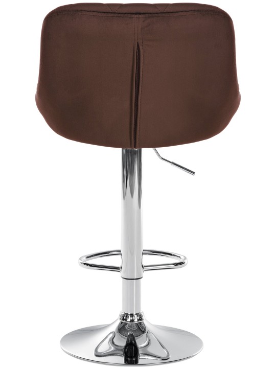 2 db bárszék Lazio bársony króm készlet, barna 2 db bárszék Lazio bársony króm készlet, barna