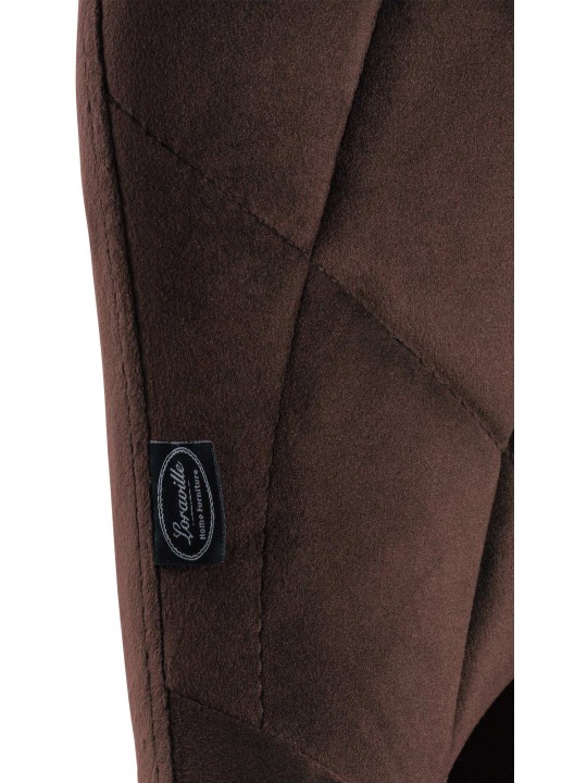 2 db bárszék Lazio bársony króm készlet, barna 2 db bárszék Lazio bársony króm készlet, barna