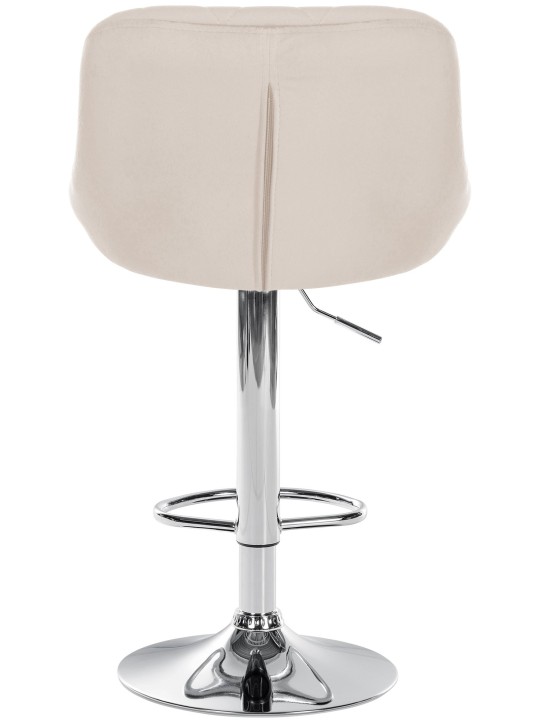 2 db bárszék Lazio bársony króm készlet, krém