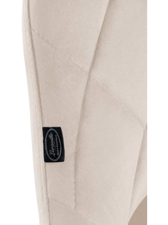 2 db bárszék Lazio bársony króm készlet, krém