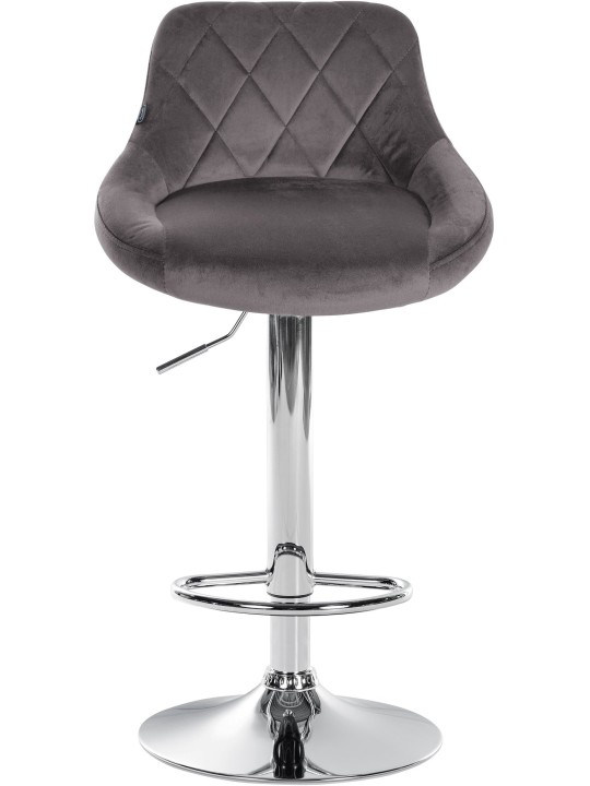 2 db bárszék Lazio bársony króm készlet, szürke 2 db bárszék Lazio bársony króm készlet, szürke