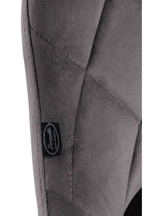 2 db bárszék Lazio bársony króm készlet, szürke 2 db bárszék Lazio bársony króm készlet, szürke