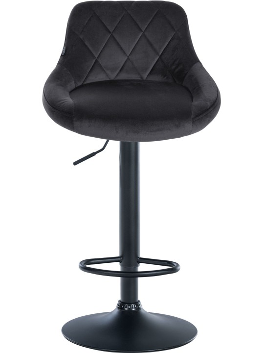 2 db Lazio bársony bárszék készlet, sötétszürke