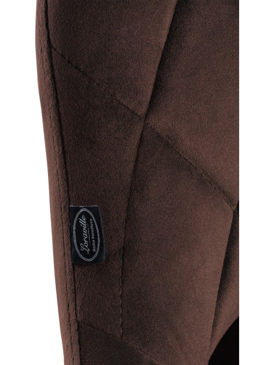 2 db Lazio bársony bárszék készlet, barna