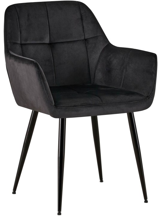 Emia bársony látogatói szék, fekete