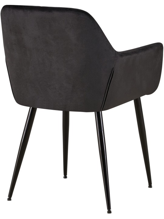 Emia bársony látogatói szék, fekete