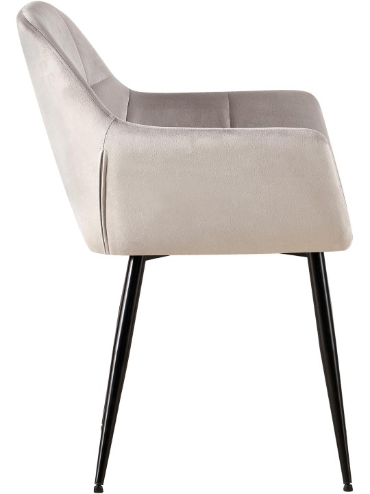 Emia bársony látogatói szék, világosszürke