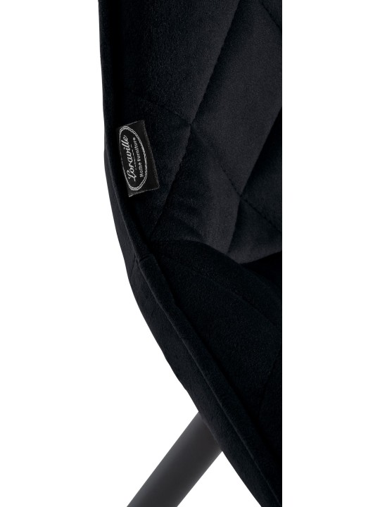 Chair Springs bársony, fekete