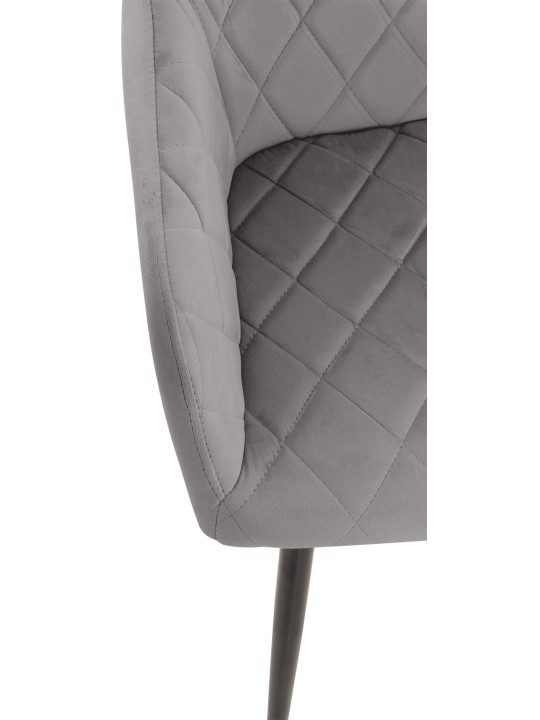 Shila bársony étkezőszék, szürke