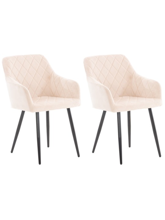 2db Shila bársony étkezőszék szett, bézs