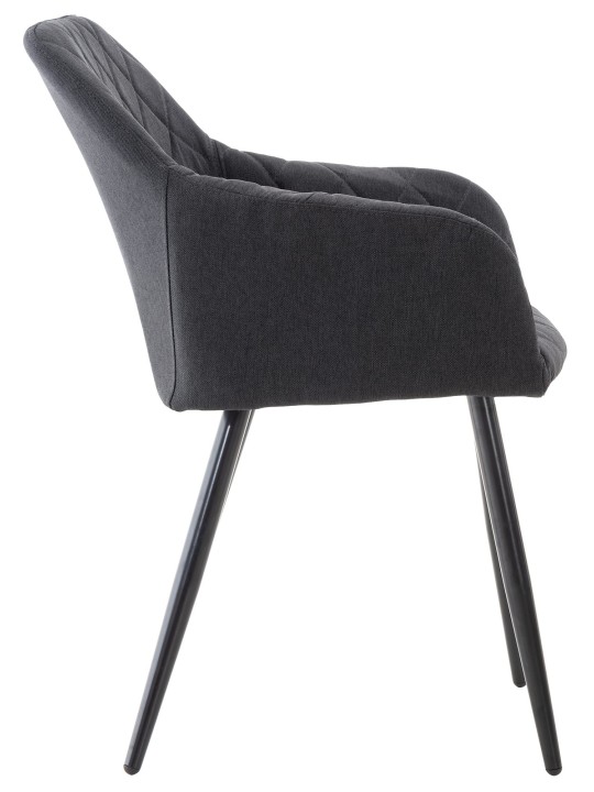 2 db Shila szövet étkezőszékből álló készlet, fekete