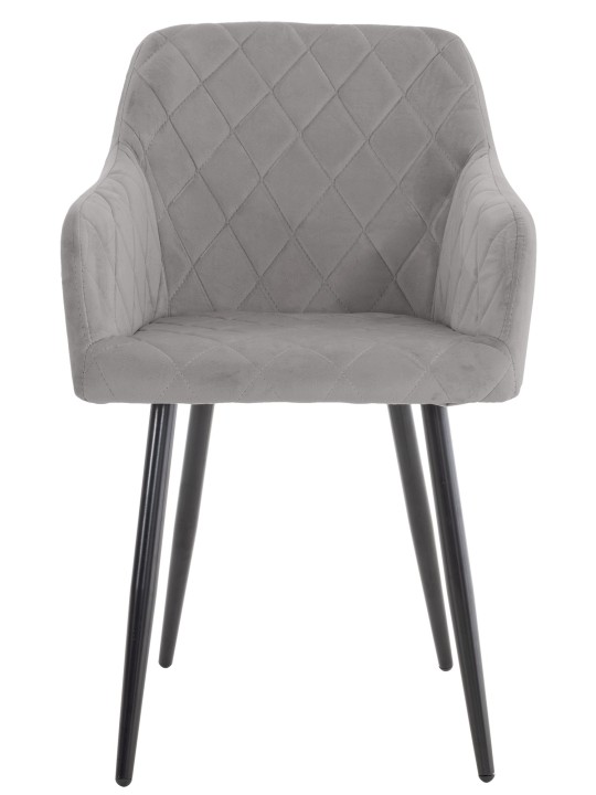 2db Shila bársony étkezőszék szett, szürke 2db Shila bársony étkezőszék szett, szürke