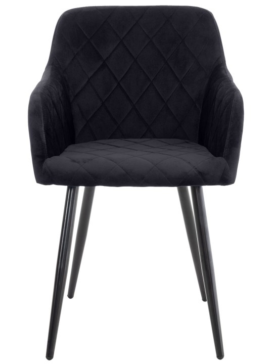 2db Shila bársony étkezőszék szett, fekete