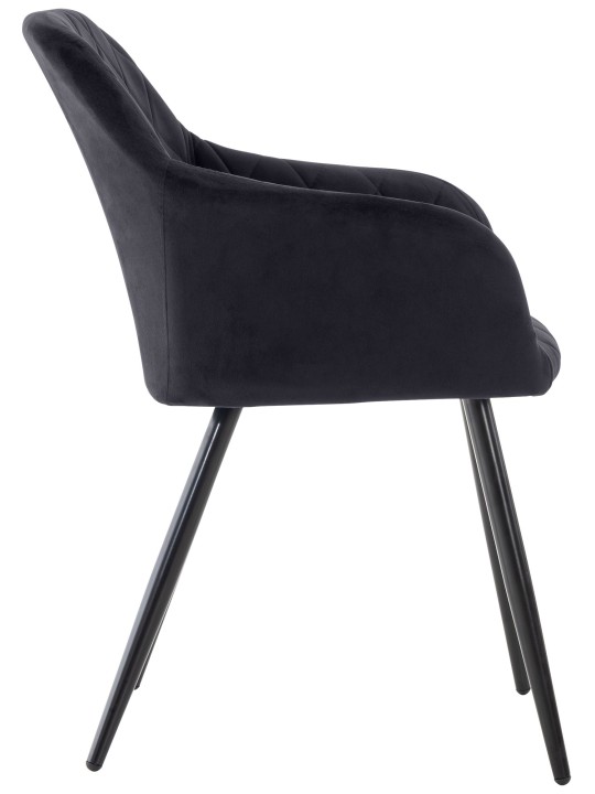 2db Shila bársony étkezőszék szett, fekete