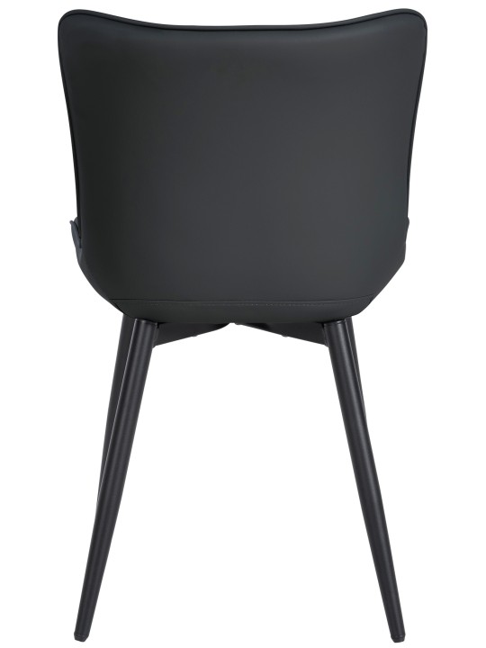 2 székből álló Largo műbőr szett, fekete