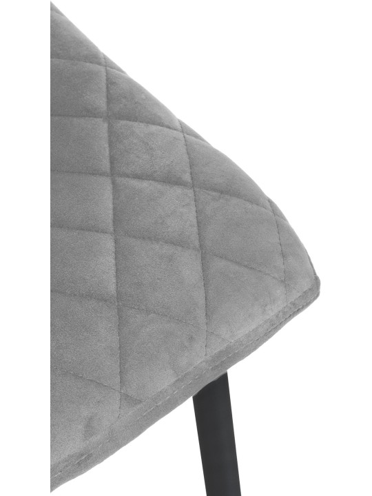 4 db Telde bársony szék készlet, szürke