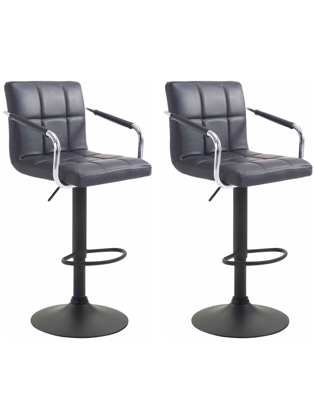 Lucy V2 2 db bárszék készlet, fekete