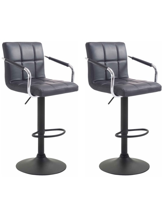 Lucy V2 2 db bárszék készlet, fekete