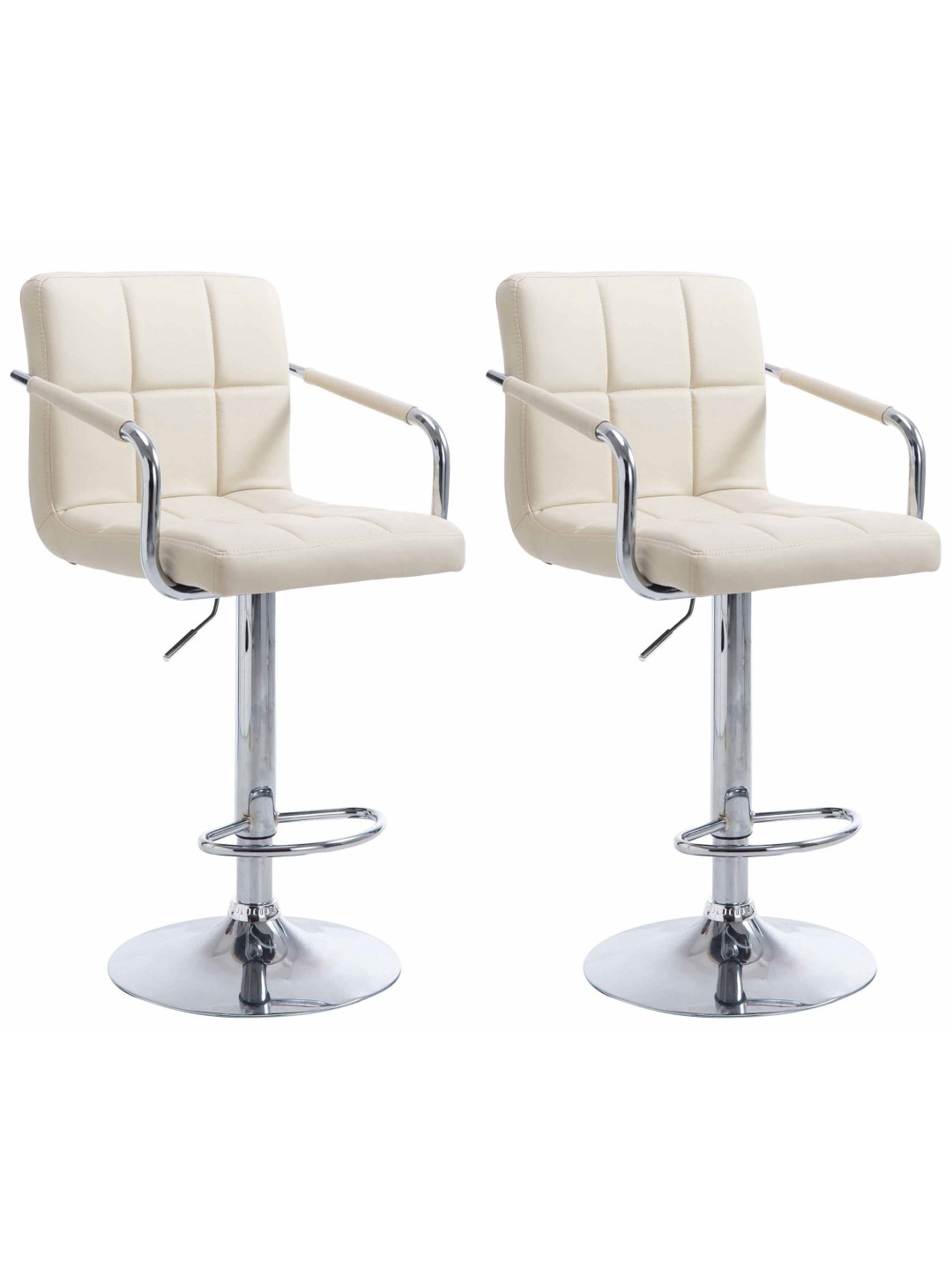 2 db-os bárszék Lucy V2 króm készlet, krém