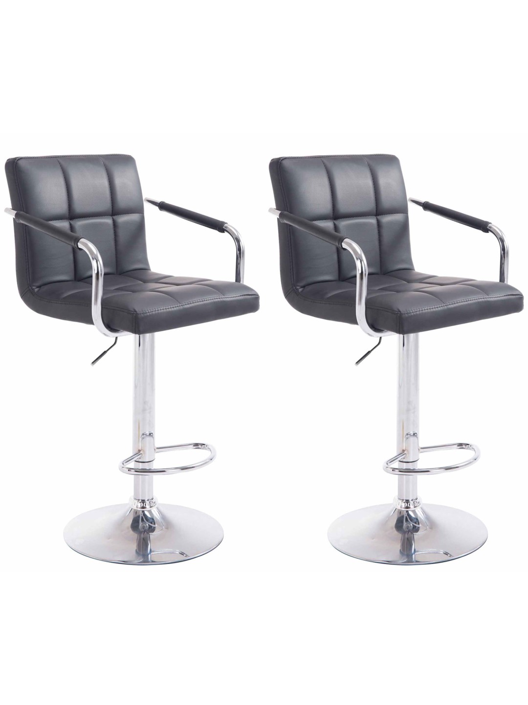 2 db-os bárszék Lucy V2 króm készlet, fekete
