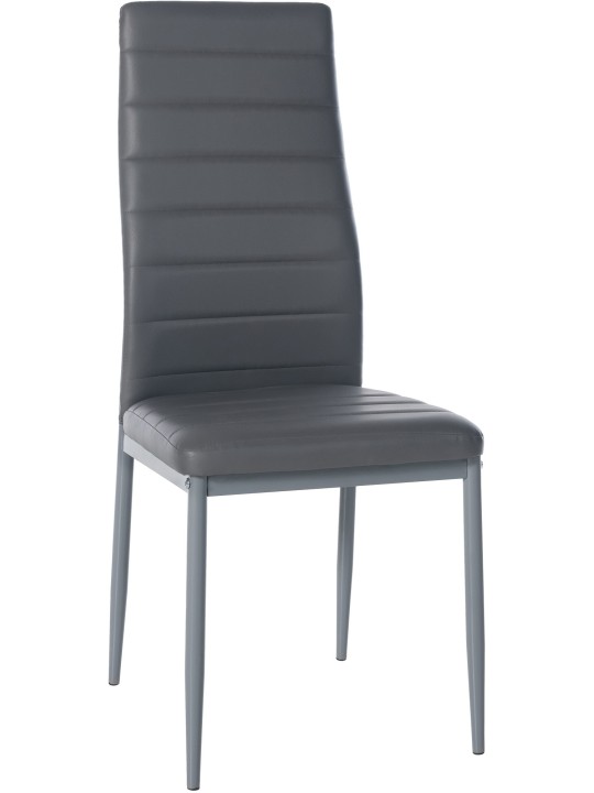 Mayfair műbőr étkezőszék, szürke