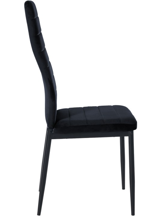Mayfair bársony étkezőszék, fekete