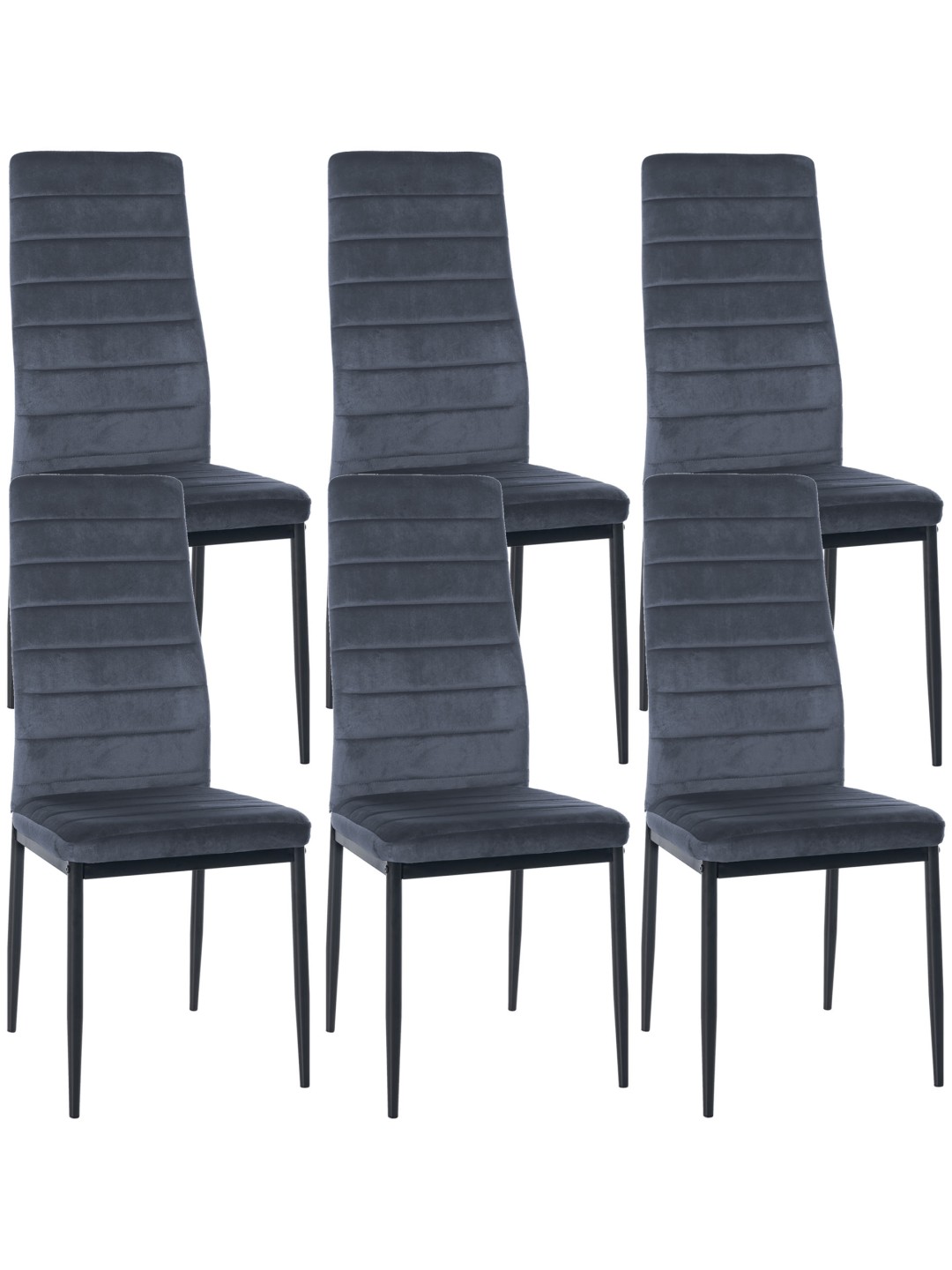 6db Mayfair bársony étkezőszék szett, világosszürke