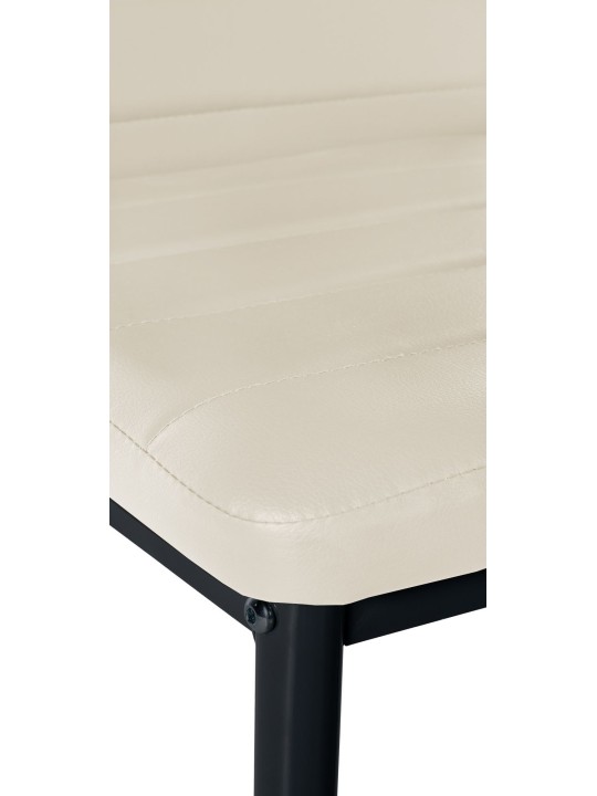 4 db Mayfair műbőr étkezőszék szett, krém