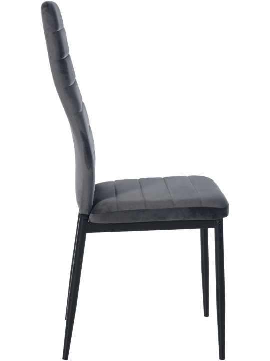 4db Mayfair bársony étkezőszék szett, szürke