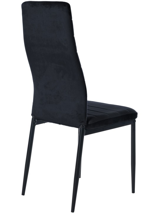 6db Mayfair bársony étkezőszék szett, fekete