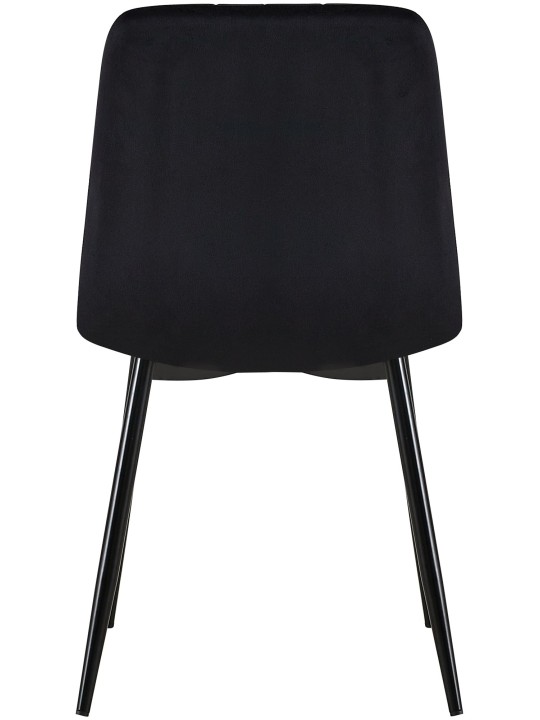 Dijon bársony szék, fekete