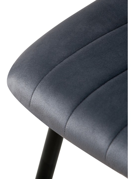 Dijon bársony szék, sötétszürke