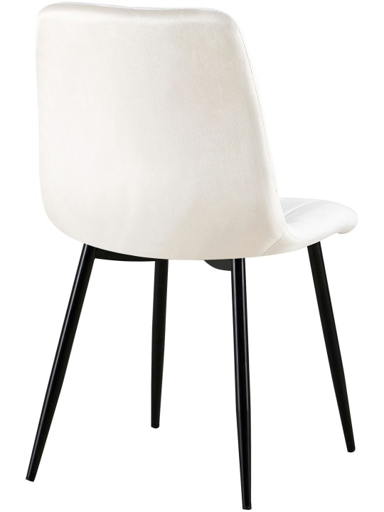 Dijon bársony szék, krémfehér