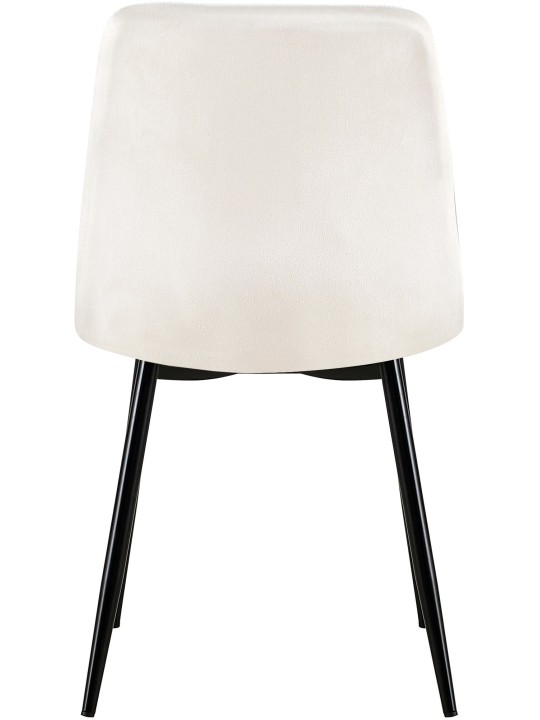 4 db Dijon bársony szék készlet, krémfehér