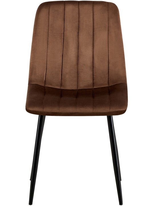 4 db Dijon bársony szék készlet, barna