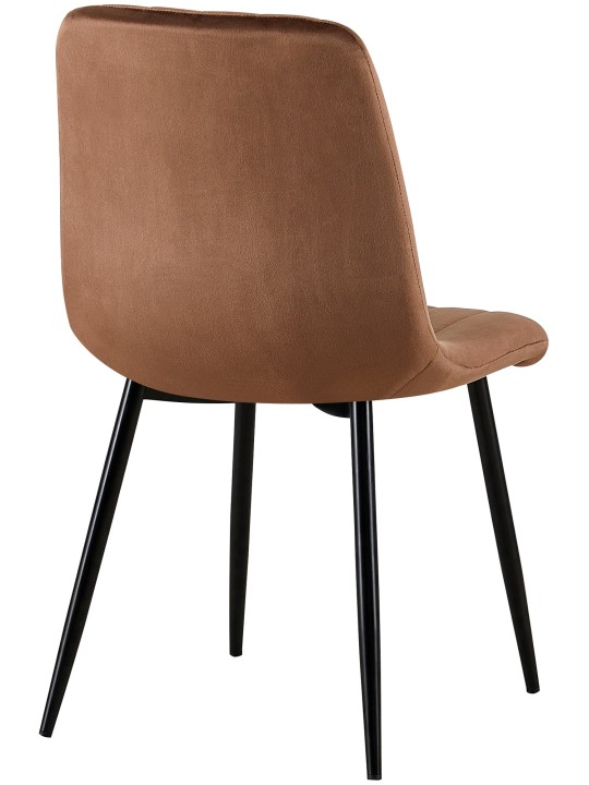 4 db Dijon bársony szék készlet, barna