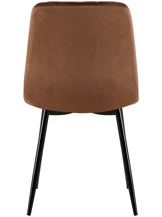 4 db Dijon bársony szék készlet, barna
