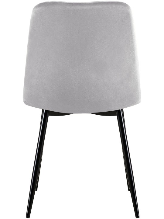 4 db Dijon bársony szék készlet, szürke