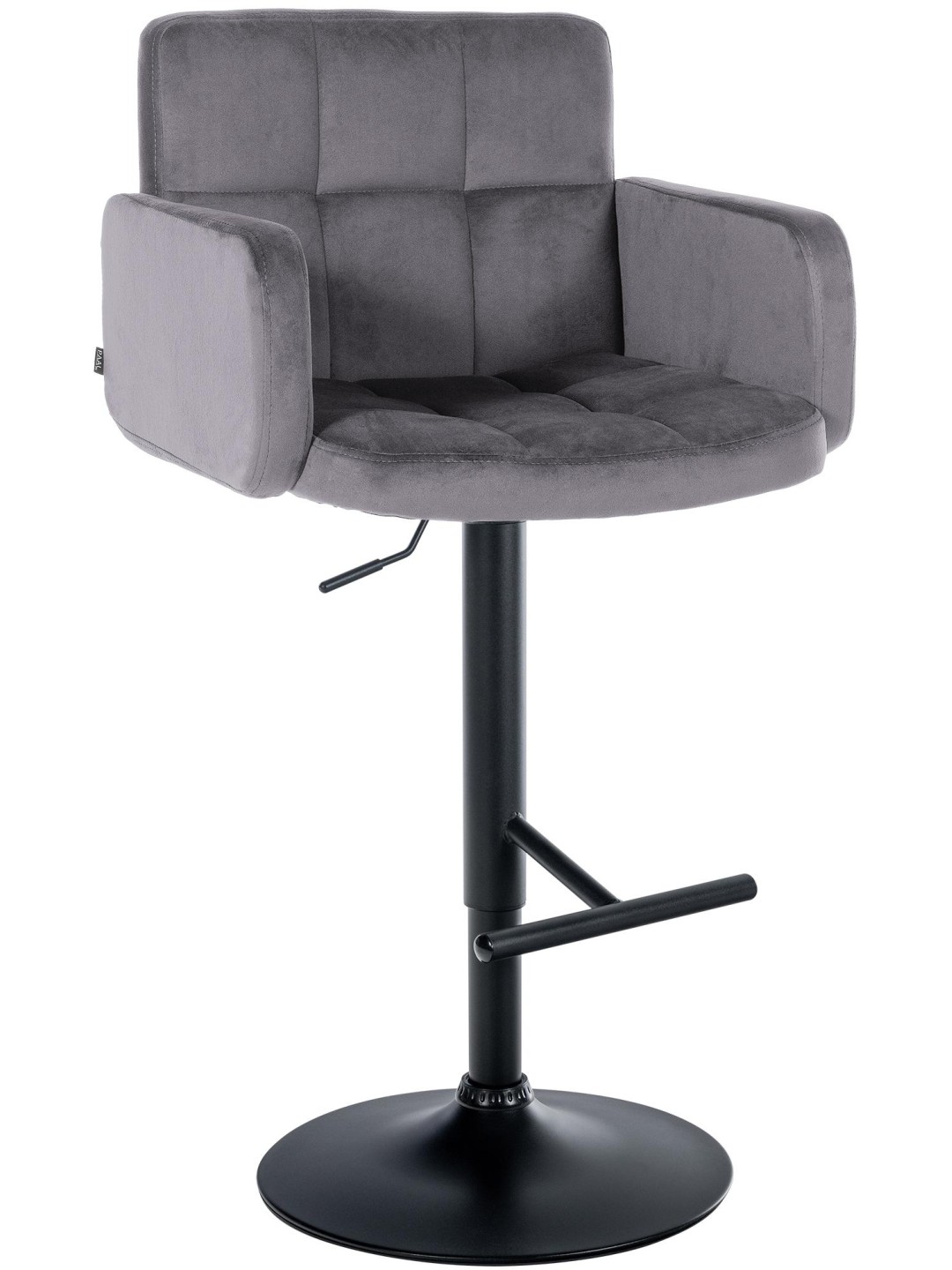 Bárszék Los Angeles bársony, sötétszürke