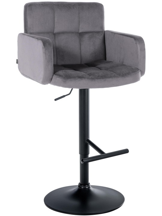 Bárszék Los Angeles bársony, sötétszürke