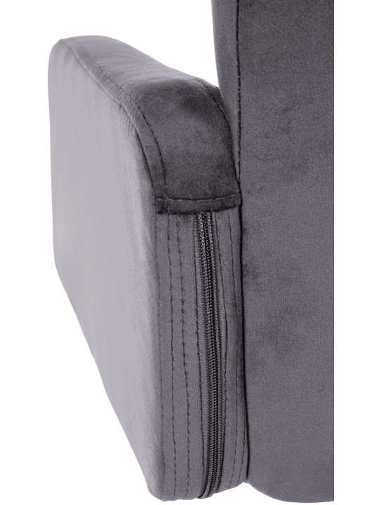 Bárszék Los Angeles bársony, sötétszürke