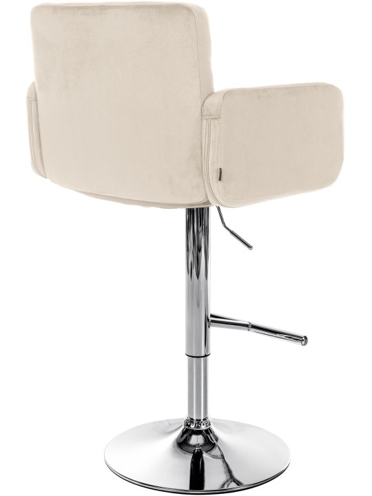 Bárszék Los Angeles bársony króm, krém
