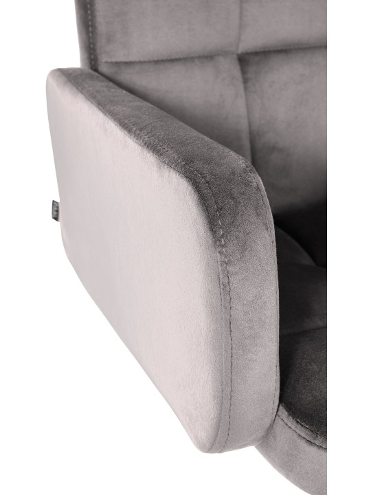 Bárszék Los Angeles bársony króm, szürke