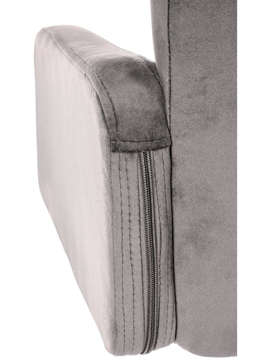 Bárszék Los Angeles bársony króm, szürke